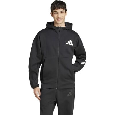adidas Z.N.E. kurtka sportowa z pełnym zamkiem - Czarny adidas Z.N.E. kurtka sportowa z pełnym zamkiem - Czarny