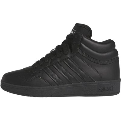 Adidas Hoops Mid Kinder Schwarz-Weiß Schuh - Turnschuh Adidas Hoops Mid Kinder Schwarz-Weiß Schuh - Turnschuh