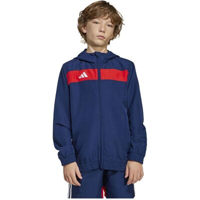 adidas Kinderen Tiro 25 Essentials Woven Hoodie - Blauw - Hoodie adidas Kinderen Tiro 25 Essentials Woven Hoodie - Blauw - Hoodie
