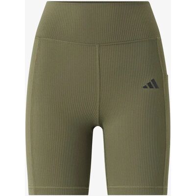 adidas Opt Rib Sho L Hög Midja Gröna Leggings - Sportprestanda adidas Opt Rib Sho L Hög Midja Gröna Leggings - Sportprestanda