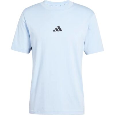 Adidas Sportliches Blau Baumwoll-T-Shirt - T-Shirt Adidas Sportliches Blau Baumwoll-T-Shirt - T-Shirt