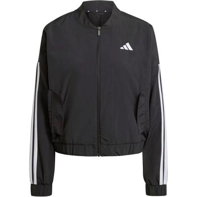 Adidas Essentials 3-Strepen Jas Zwart/Wit - Jas Adidas Essentials 3-Strepen Jas Zwart/Wit - Jas