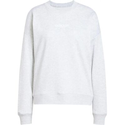 Adidas Light Grey Heather White Classic Sweatshirt - Sportswear Adidas Light Grey Heather White Classic Sweatshirt - Sportswear