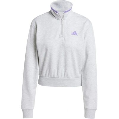 Veste de sport adidas Essentials Color Pop French Terry Crop à demi-zip - Femmes - Gris - Publicité Veste de sport adidas Essentials Color Pop French Terry Crop à demi-zip - Femmes - Gris - Publicité