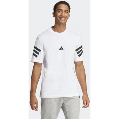 Adidas Future Icons 3-Streifen T-Shirt - Sportlich, Baumwolle, Weiß Adidas Future Icons 3-Streifen T-Shirt - Sportlich, Baumwolle, Weiß