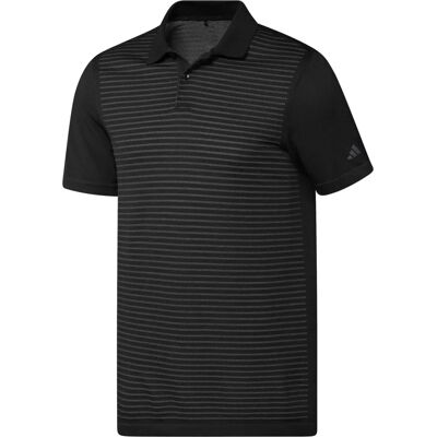 Adidas Ultimate365 Tour Seamless Streifen-Polo - Schwarz - Poloshirt Adidas Ultimate365 Tour Seamless Streifen-Polo - Schwarz - Poloshirt