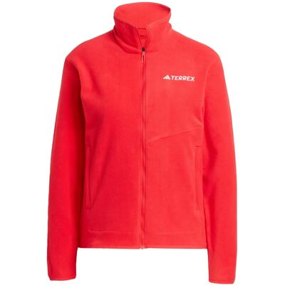 adidas Terrex Multi Voll-Reißverschluss Fleece Jacke - Damen - Rot adidas Terrex Multi Voll-Reißverschluss Fleece Jacke - Damen - Rot