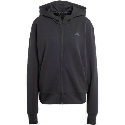 adidas Designed 4 Training Pełny Zamek Bluza z Kapturem - Czarna adidas Designed 4 Training Pełny Zamek Bluza z Kapturem - Czarna