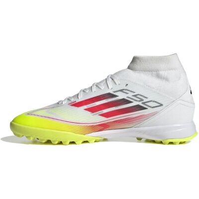 adidas F50 League Mid Turf Wit - Voetbalschoenen adidas F50 League Mid Turf Wit - Voetbalschoenen