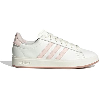 adidas Grand Court 2.0 Turnschuhe - Sportlich, Weiß, Rosa, Metallic Grün adidas Grand Court 2.0 Turnschuhe - Sportlich, Weiß, Rosa, Metallic Grün