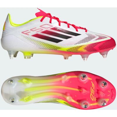 Bottes de Football Adidas F50 Elite Sol Mouillé - Blanc - Publicité Bottes de Football Adidas F50 Elite Sol Mouillé - Blanc - Publicité