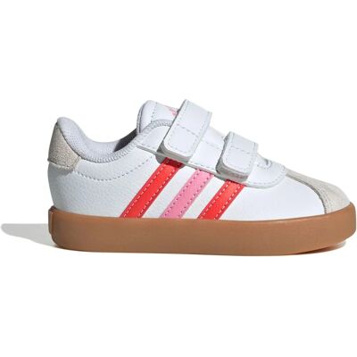 Kinderschoenen adidas VL Court 3.0 - Wit, Rood, Roze Kinderschoenen adidas VL Court 3.0 - Wit, Rood, Roze