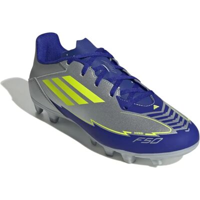 Adidas F50 Club FG/MG Fotballsko - Sølv, Blå, Gul - Fotballsko Adidas F50 Club FG/MG Fotballsko - Sølv, Blå, Gul - Fotballsko