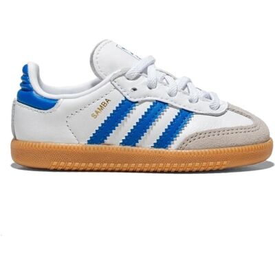 Adidas Samba OG EL I Bambini Bianco e Blu - Sneakers Adidas Samba OG EL I Bambini Bianco e Blu - Sneakers