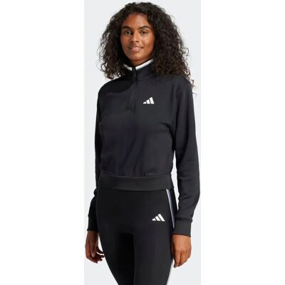 adidas Schwarzer French Terry Crop Quarter-Zip Track Jacket - Damen - Track Jacket adidas Schwarzer French Terry Crop Quarter-Zip Track Jacket - Damen - Track Jacket