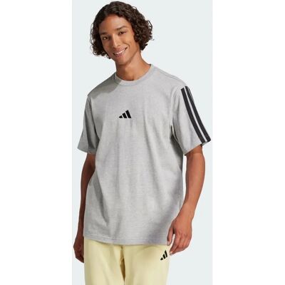 Tricou gri adidas cu 3 dungi Tricou gri adidas cu 3 dungi