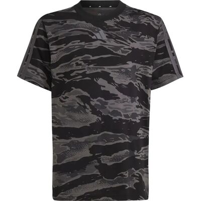 adidas Kinder Katoenen Camouflage T-Shirt - Zwart adidas Kinder Katoenen Camouflage T-Shirt - Zwart