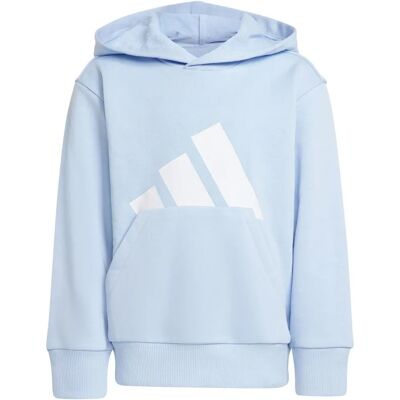 Adidas Sportswear Kapuzensweatshirt - Kinder, Glow Blau / Weiß Adidas Sportswear Kapuzensweatshirt - Kinder, Glow Blau / Weiß