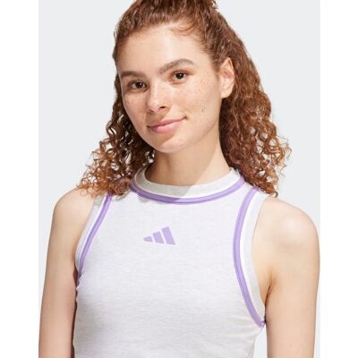 adidas JN6988 Grauer Baumwoll-Crop-Top - Tanktop adidas JN6988 Grauer Baumwoll-Crop-Top - Tanktop