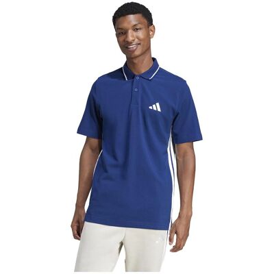 adidas M 3S PQ PS Blue - Polo Shirt adidas M 3S PQ PS Blue - Polo Shirt