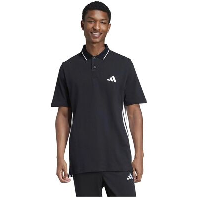 adidas M 3S PQ PS Czarny/Biały Polo - Polo Shirt adidas M 3S PQ PS Czarny/Biały Polo - Polo Shirt