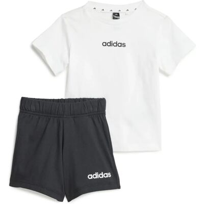 adidas I LIN T-SET 160 - Completo sportivo, Bianco e nero adidas I LIN T-SET 160 - Completo sportivo, Bianco e nero