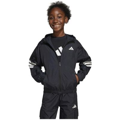 ADIDAS SPORTSWEAR - J FI WV TOP - Nero/Bianco - Misura 152 - Sweatshirt ADIDAS SPORTSWEAR - J FI WV TOP - Nero/Bianco - Misura 152 - Sweatshirt