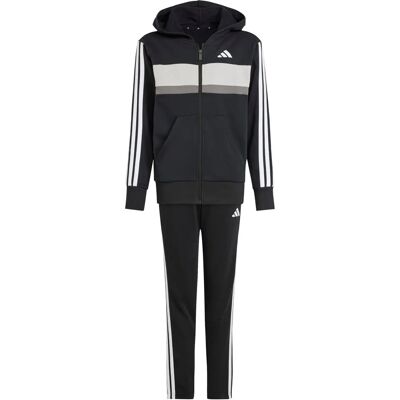 Dres sportowy dla dzieci z recyklingu Adidas - Czarny / Biały / Szary Dres sportowy dla dzieci z recyklingu Adidas - Czarny / Biały / Szary