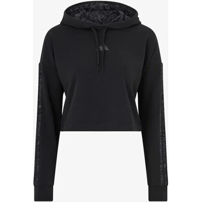 adidas Performance Pullover - 3 Stripes Print French Terry Hoodie - XS adidas Performance Pullover - 3 Stripes Print French Terry Hoodie - XS