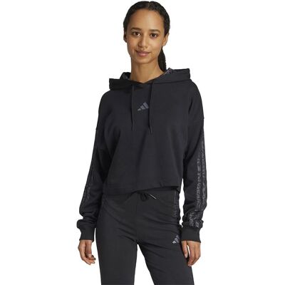 adidas Performance Hoodie - French Terry 3 Striper - Svart adidas Performance Hoodie - French Terry 3 Striper - Svart