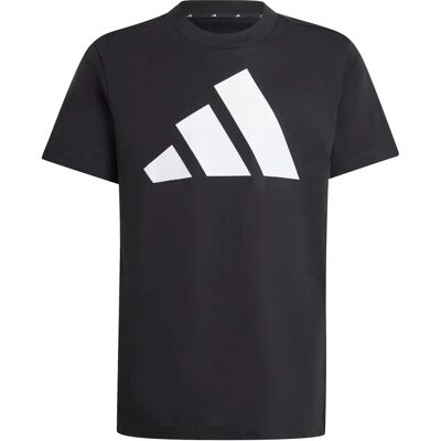 Βαμβακερό μπλουζάκι adidas Kids Essentials - Μαύρο Βαμβακερό μπλουζάκι adidas Kids Essentials - Μαύρο