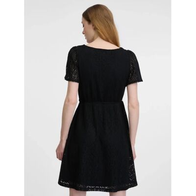 Rochie neagră pentru femei Orsay - Gât în V - Lungime până la genunchi Rochie neagră pentru femei Orsay - Gât în V - Lungime până la genunchi