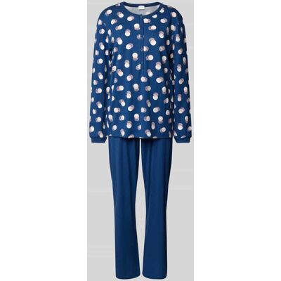 MEY Scribbled Dots Deep Marine Baumwoll-Nachtwäsche - Homewear-Sets MEY Scribbled Dots Deep Marine Baumwoll-Nachtwäsche - Homewear-Sets