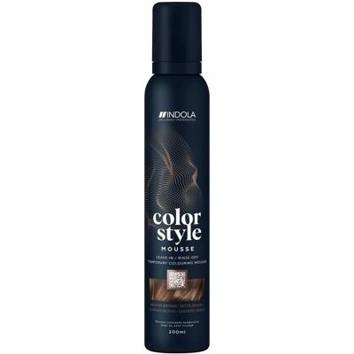Indola Farb-Stil Mousse Mittelbraun - Haarkreide-Mousse Indola Farb-Stil Mousse Mittelbraun - Haarkreide-Mousse
