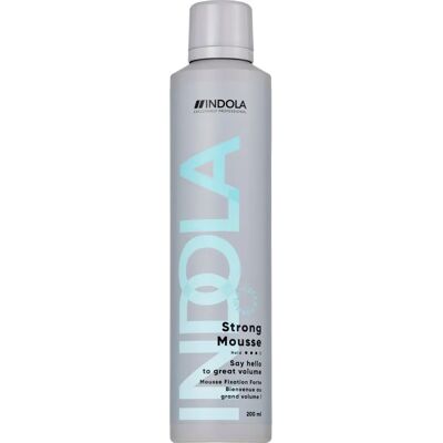 Indola Strong Mousse - Fixare de lungă durată, Vegan, Volum de la rădăcini Indola Strong Mousse - Fixare de lungă durată, Vegan, Volum de la rădăcini