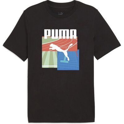 Puma K15642 Kurzarmliges Baumwoll-T-Shirt - T-Shirt Puma K15642 Kurzarmliges Baumwoll-T-Shirt - T-Shirt