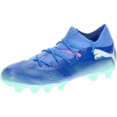 Puma Future 7 Match Rush Fußballschuhe - Unisex - Blau/Weiß/Grün Puma Future 7 Match Rush Fußballschuhe - Unisex - Blau/Weiß/Grün