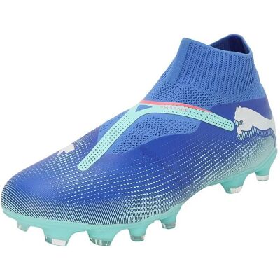 Chaussures de Football Puma Future 7 Match+ Sans Lacets - Bleu/Blanc/Vert - 8 - Publicité Chaussures de Football Puma Future 7 Match+ Sans Lacets - Bleu/Blanc/Vert - 8 - Publicité