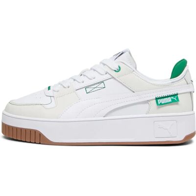 Puma Carina Street Baskets en Cuir Blanc Bleu Marine - Baskets - Publicité Puma Carina Street Baskets en Cuir Blanc Bleu Marine - Baskets - Publicité