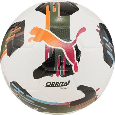 Minge de fotbal Puma Orbita 5 Alb/Negru/Portocaliu - Minge Minge de fotbal Puma Orbita 5 Alb/Negru/Portocaliu - Minge