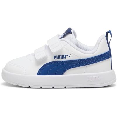 Baskets Puma Blanches Courtflex V3 - Léger, Velcro facile, Semelle antidérapante - Publicité Baskets Puma Blanches Courtflex V3 - Léger, Velcro facile, Semelle antidérapante - Publicité