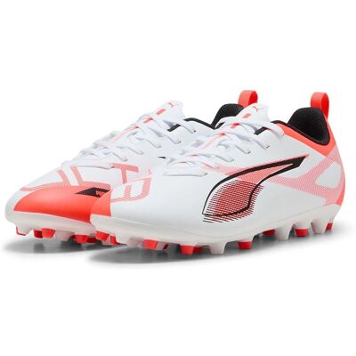 PUMA Ultra 5 Play MG Kinder Fußballschuhe - Leicht, Kunstrasen, Weiß/Rot PUMA Ultra 5 Play MG Kinder Fußballschuhe - Leicht, Kunstrasen, Weiß/Rot