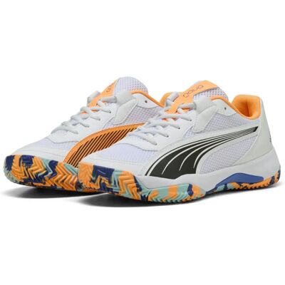 Chaussures Puma Nova Court - Tennis, Blanc, Amorti Léger en EVA - Publicité Chaussures Puma Nova Court - Tennis, Blanc, Amorti Léger en EVA - Publicité