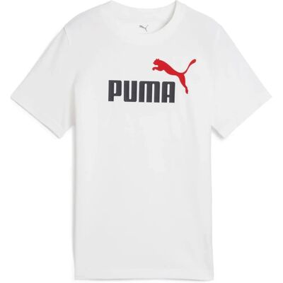 Puma Pojke Vit Bomulls-T-shirt - Casual Sportkläder Puma Pojke Vit Bomulls-T-shirt - Casual Sportkläder