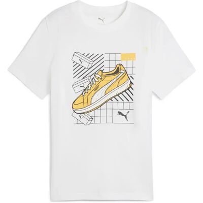 PUMA Kinder Weiß Grafik T-Shirt - T-Shirt PUMA Kinder Weiß Grafik T-Shirt - T-Shirt