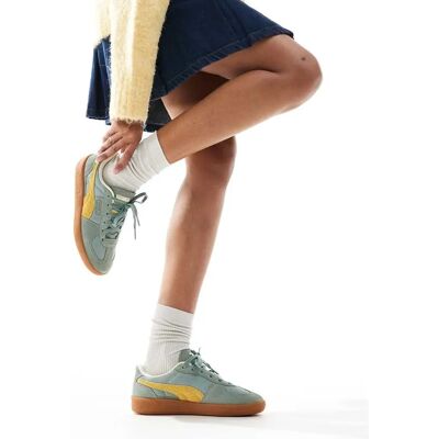 Puma Palermo Weathered Green Moon-Sunny Yellow unisex - Pantofi Puma Palermo Weathered Green Moon-Sunny Yellow unisex - Pantofi
