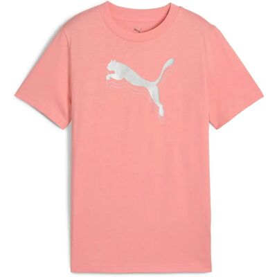Puma Mädchen Metallic Rosa T-Shirt - T-Shirt Puma Mädchen Metallic Rosa T-Shirt - T-Shirt