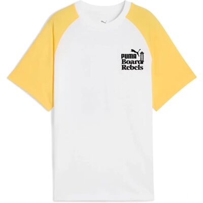 Puma MID90S grafisk T-shirt - Vit, Gul - T-Shirt Puma MID90S grafisk T-shirt - Vit, Gul - T-Shirt