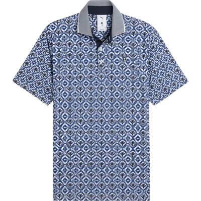 Puma Herren X PTC Tile Poloshirt Weiß Dunkelblau - Polo Shirt Puma Herren X PTC Tile Poloshirt Weiß Dunkelblau - Polo Shirt