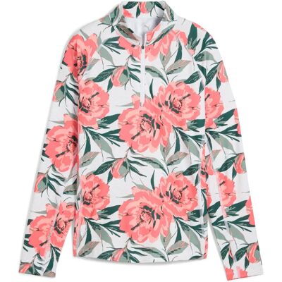 Puma Damen Weiß/Pfirsich 1/4-Reißverschluss Oberteil - Sportbekleidung Puma Damen Weiß/Pfirsich 1/4-Reißverschluss Oberteil - Sportbekleidung